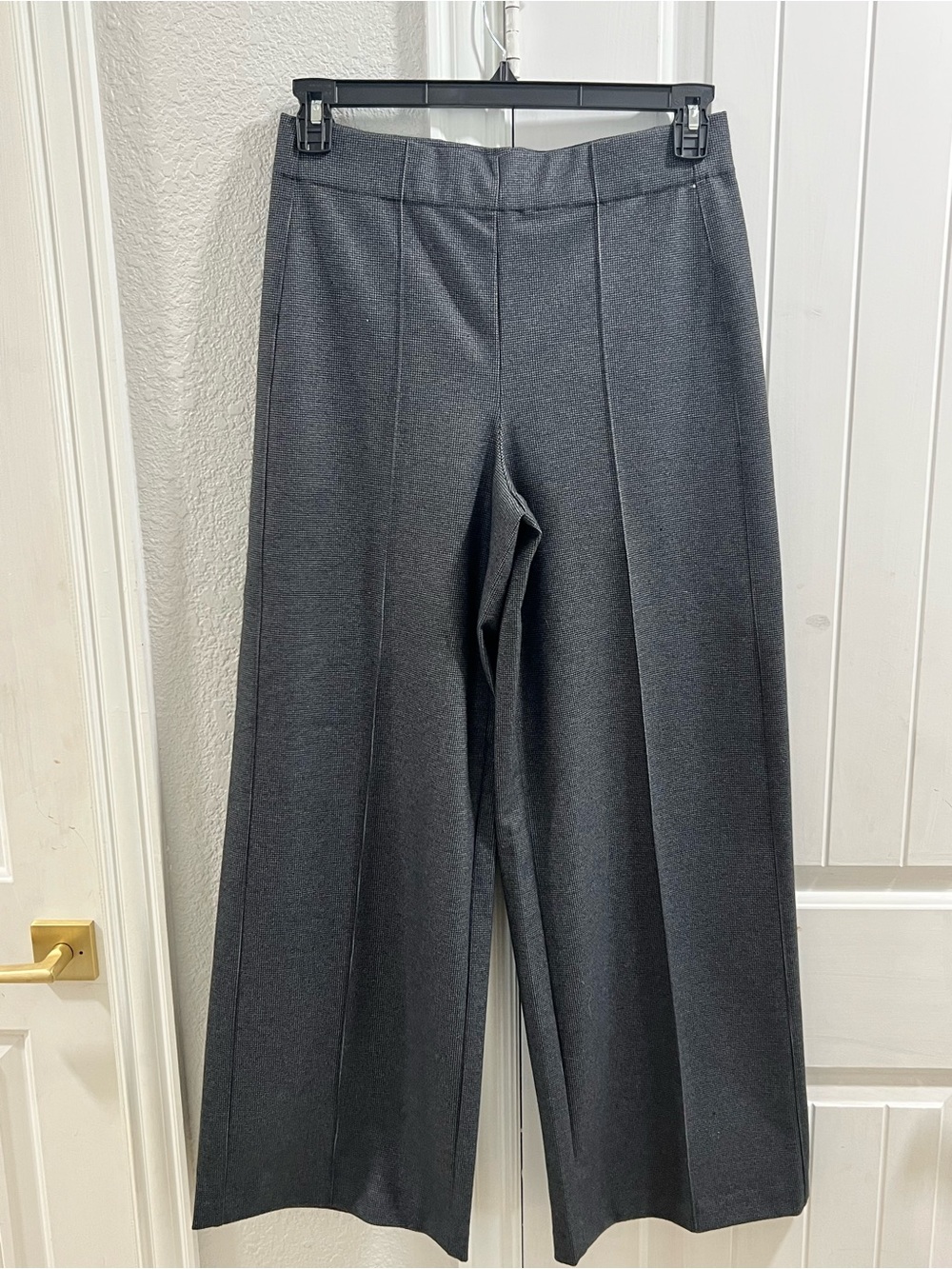 Christian Siriano Charcoal Wide-Leg Ponte Pants